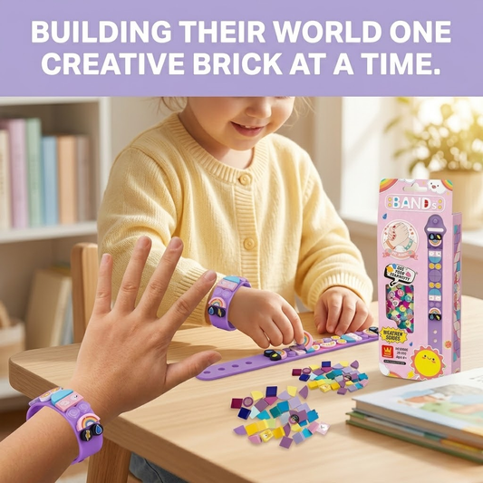 DIY Lego Band Silicone Bracelet with Creative Snap Blocks