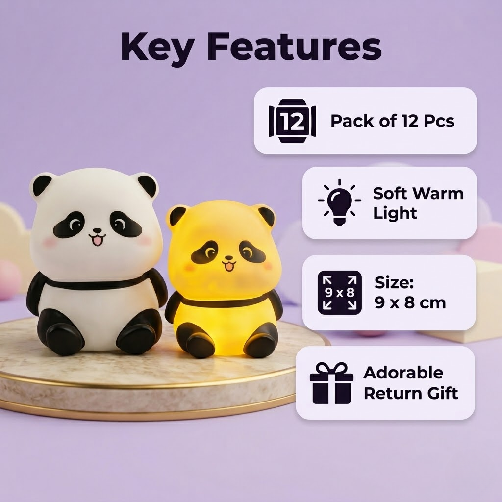 Cute Panda Mini LED Night Lamp for Kids