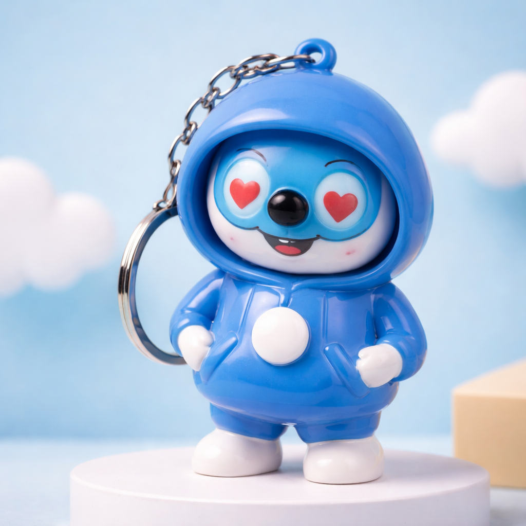 Face Changing LED Keychain Toy