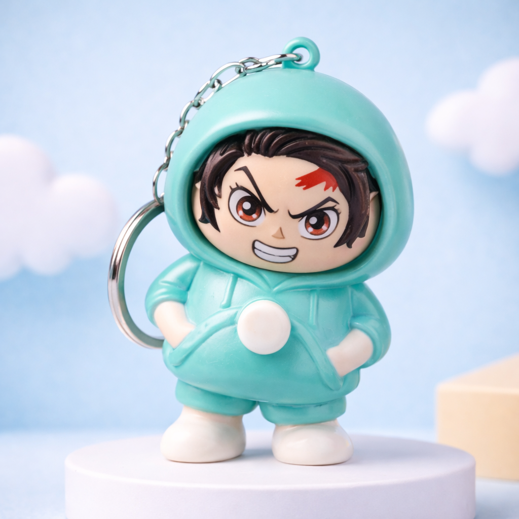 Face Changing LED Keychain Toy