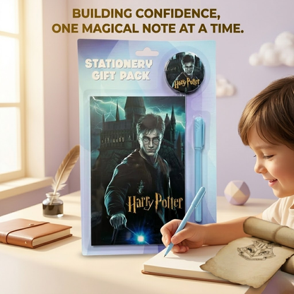 Harry Potter stationery gift pack for kids with notebook, pen and badge, birthday return gift stationery set for children