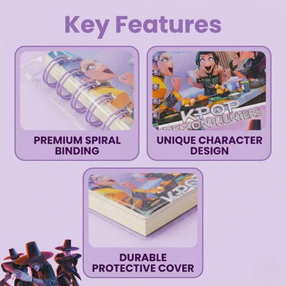 Huntrix A6 Spiral Pocket Diary – Mini Notebook