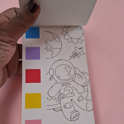 Water color painting books with brush